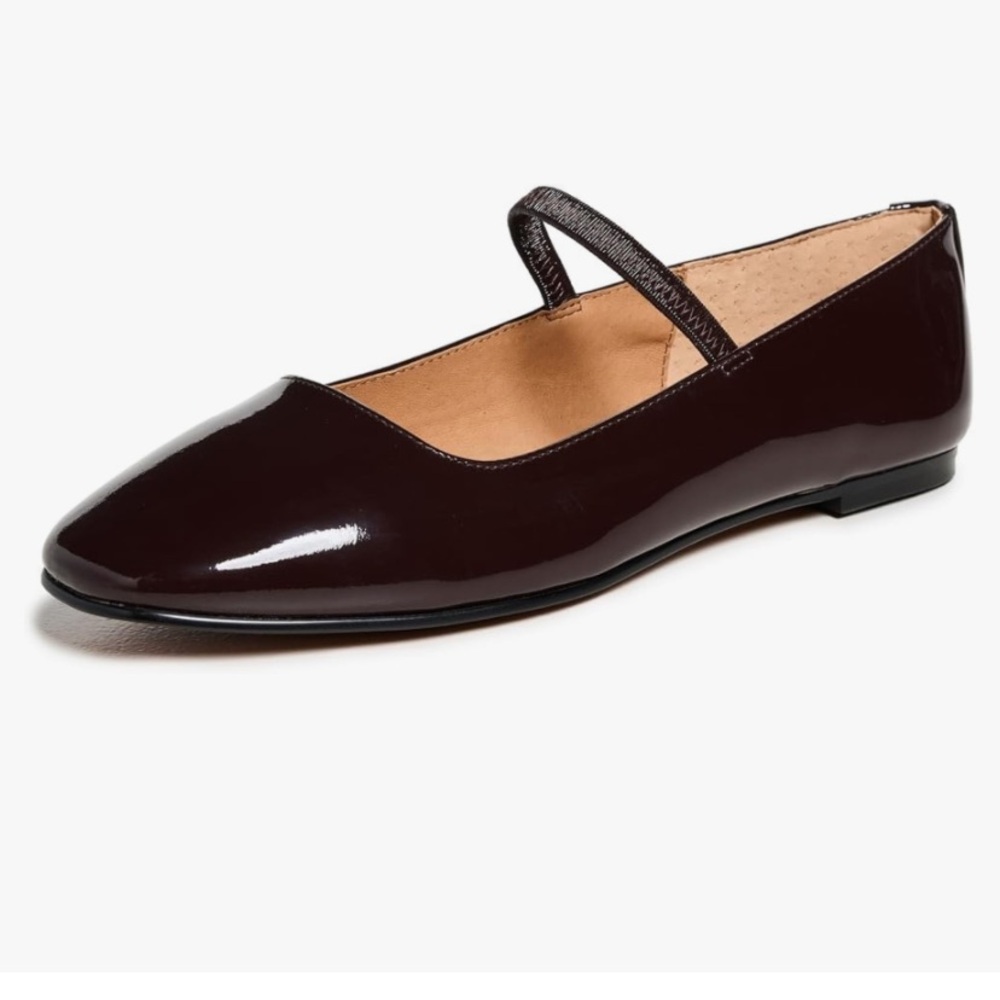 NWOT Madewell Size 6 Patent Greta Ballet Flats in Dark Plum